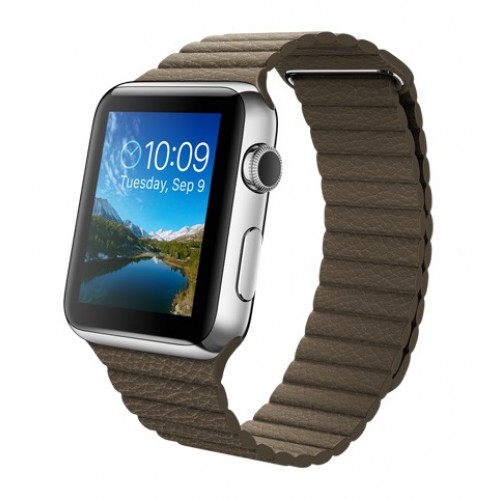 Apple Watch (Кожанный коричневый ремешок 42 мм)