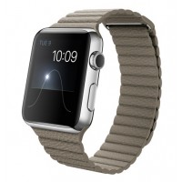 Apple Watch (Кожаный серый ремешок 42 мм)