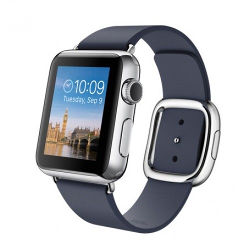 Apple Watch (Кожаный синий ремешок 42 мм)